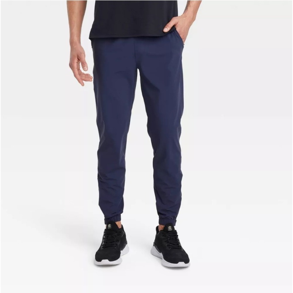 All‎ in Motion Navy Blue Men's Lightweight Tricot Jogger Active Pants Small